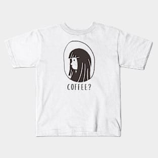 coffee cute girl Kids T-Shirt